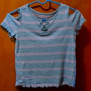 Justice Girls open shoulder T-shirt